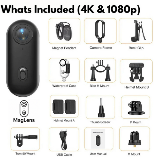 MagLens™ - sports and activity camera